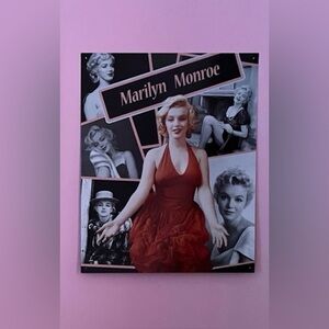 Marilyn Monroe Red Dress Metal Wall Art 12.5X16 inches